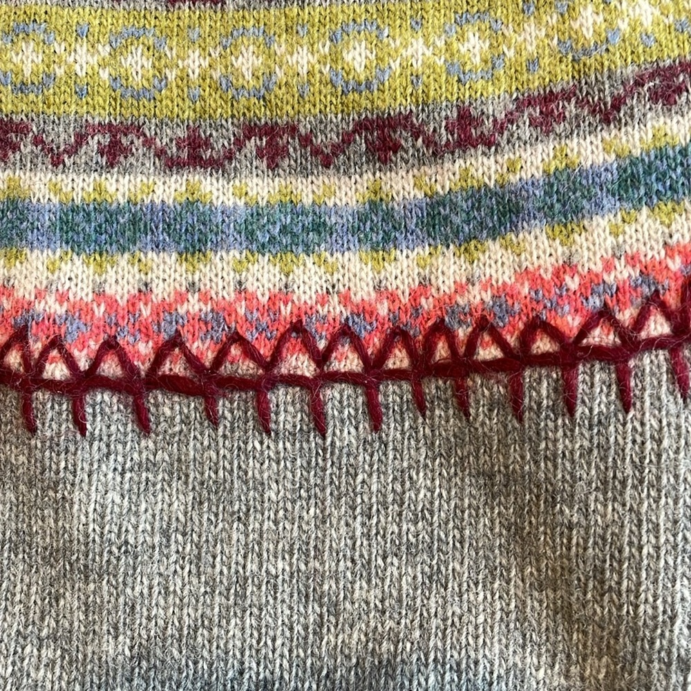 Sundance Fair Aisle Patchwork Wool Duster Cardigan - image 8